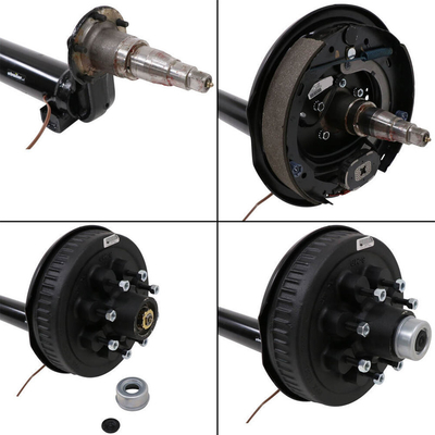 12v Voltage 7000lb Torsion Trailer Axle with Electric Brakes and Hand Brake Option