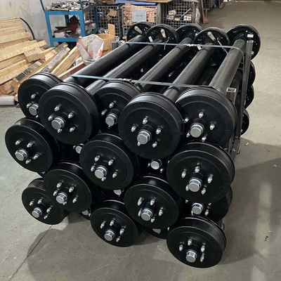 Trailer Parts in 3500 lb 5 lug Electric Brake Trailer Axle Assembly