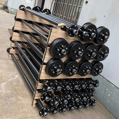 Trailer Parts in 3500 lb 5 lug Electric Brake Trailer Axle Assembly