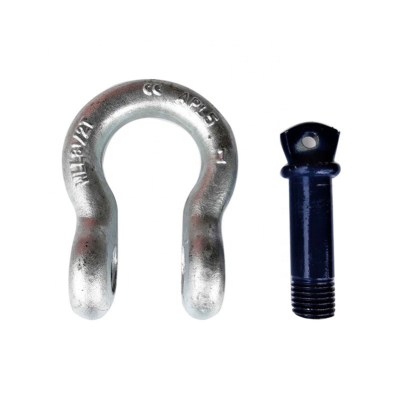 Custom Lifting Lyre Shackles Galvanized Forged Anchor Shackle by OEM Steel Forgings