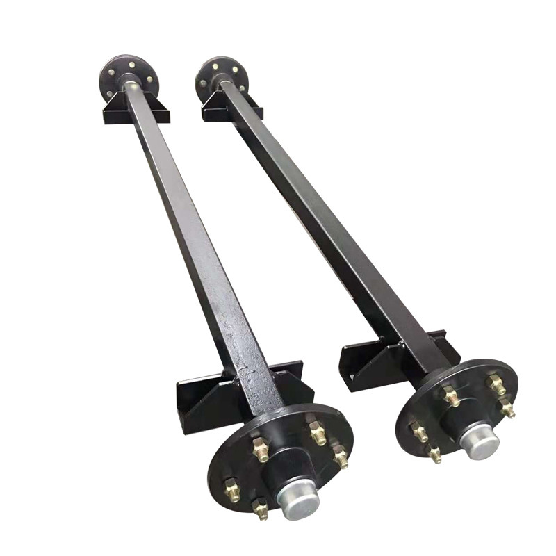 Black Anti-Rust Paint Unbraked Trailer Axle for Heavy Loads and Max Speed of 90 km/h
